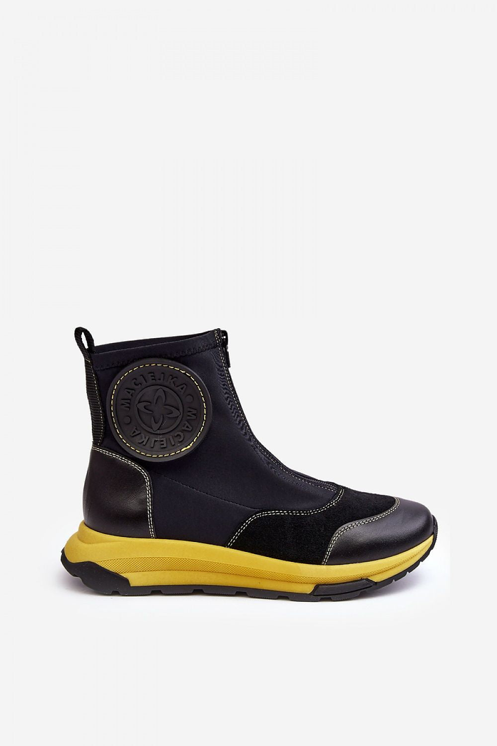 Ravena Leather Sport-Zip Boots with front zipper, premium leather, breathable comfort, and modern silhouette for versatile style.