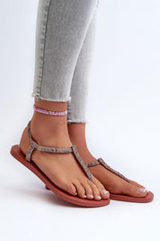 Zirelli Buckled Shine Sandals with sequins and adjustable buckle, featuring a sleek design for summer.