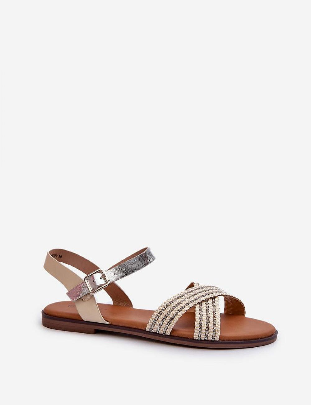 Serelvia Minimal Strap Sandals, eco leather, flat sole, adjustable buckle, lightweight summer footwear.