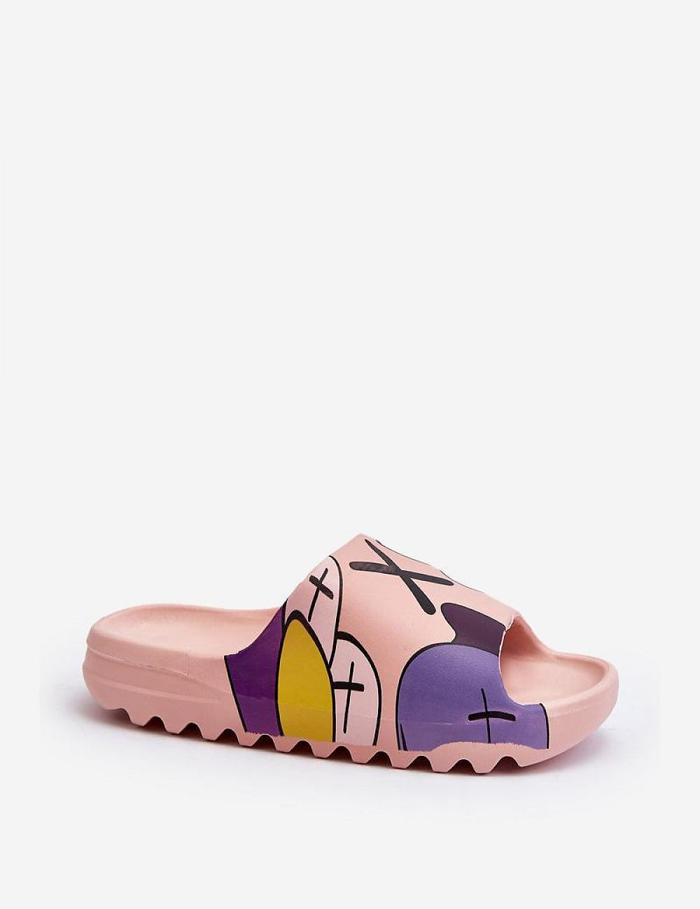 Mifla Cartoon Rubber Summer Slides with vibrant print on a chunky, durable sole, perfect for playful outdoor comfort.