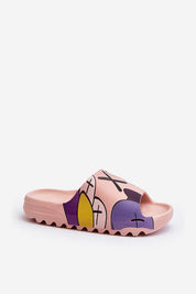 Mifla Cartoon Rubber Summer Slides with vibrant print on a chunky, durable sole, perfect for playful outdoor comfort.