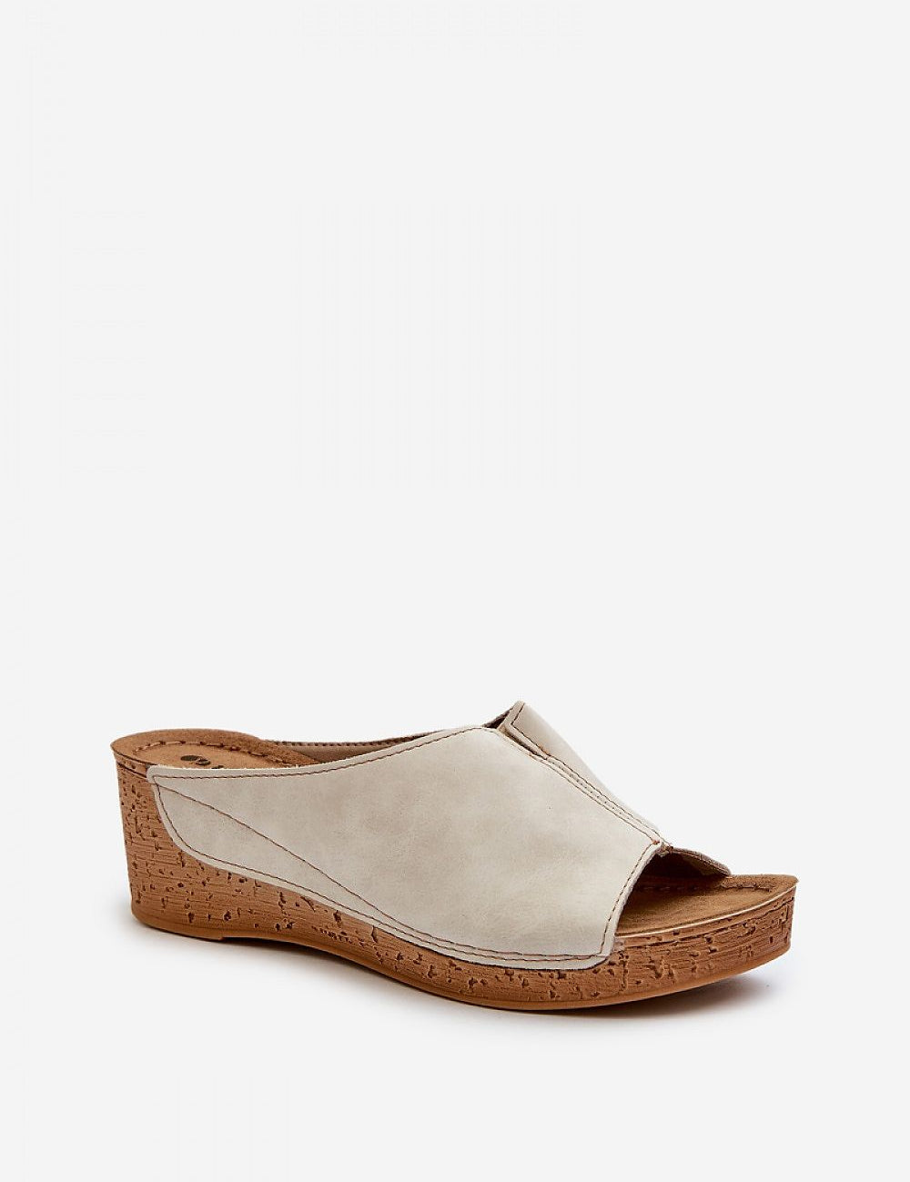 Solenca Soft Arch Flip-Flops with faux leather upper and wedge heel, offering comfort and elegance for summer walks.