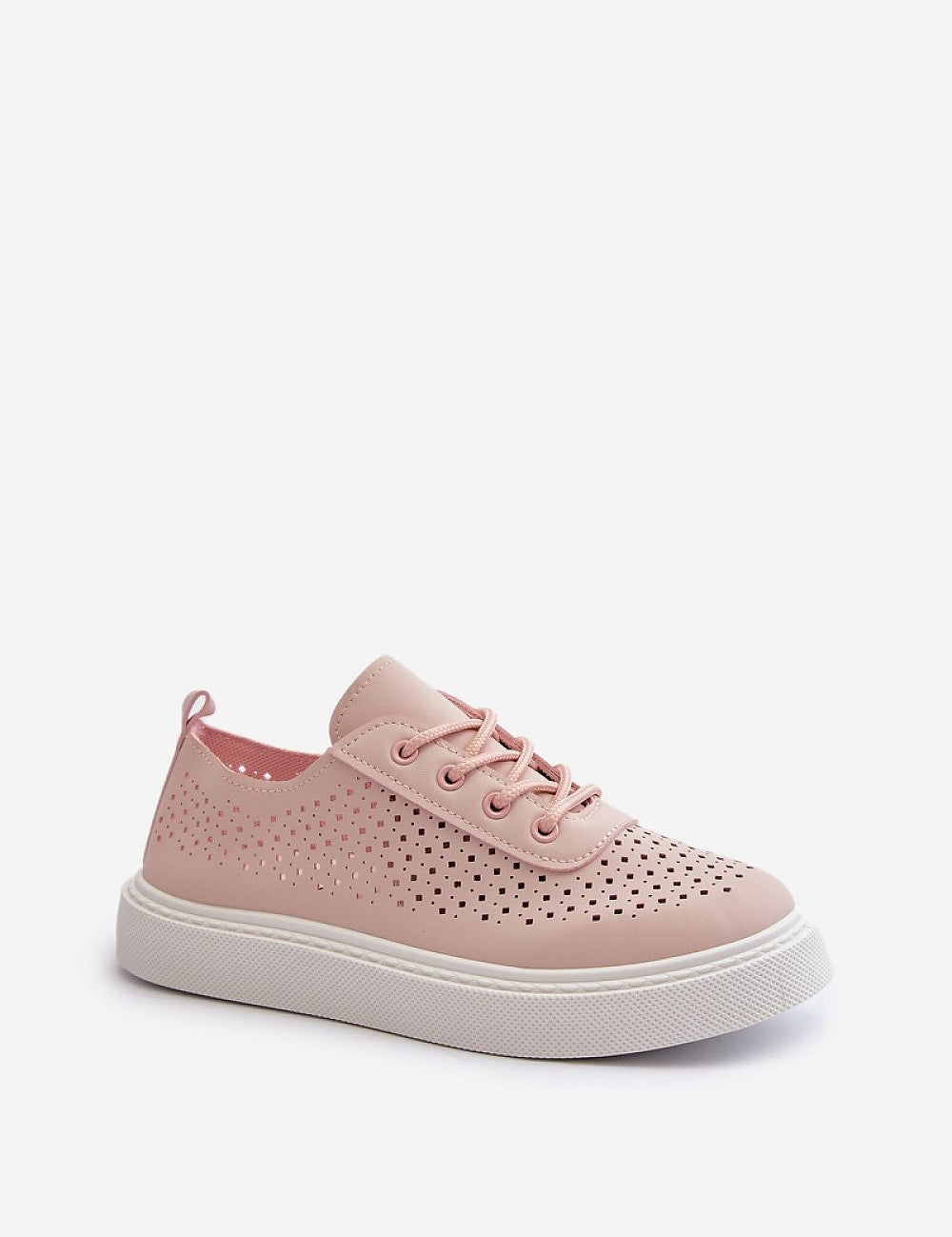 Pink Ferossa Openwork Platform Sneakers with breathable design and cushioned foam insole for comfortable summer wear.