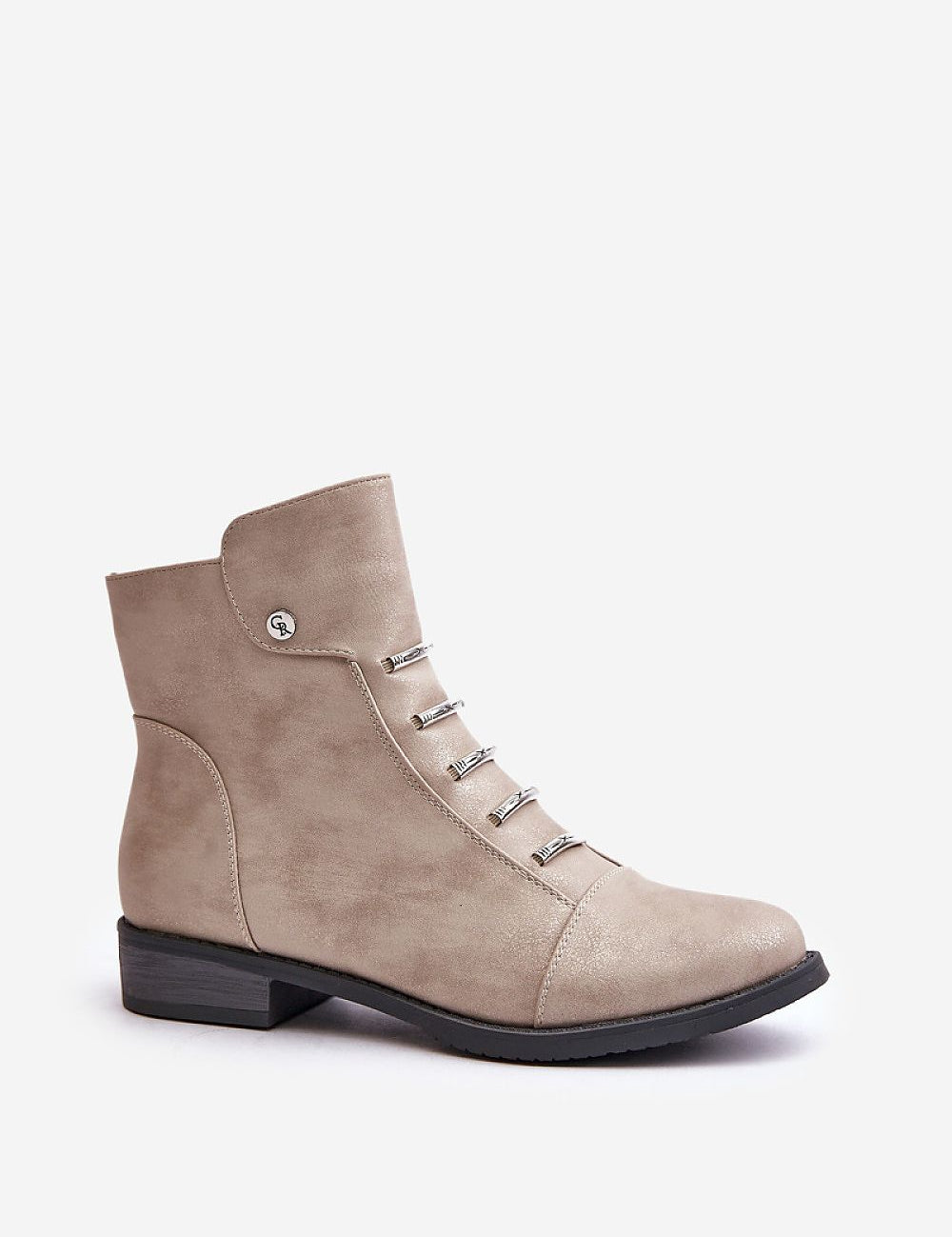 Norelle Minimal Zip Boots in eco leather with side zipper and flat heel, ideal for everyday warmth and comfort.