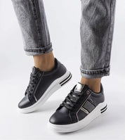 Person wearing Meralla Rhinestone Platform Sneakers with shimmering rhinestones, elegant beige tone, and 4 cm sole for stylish comfort.