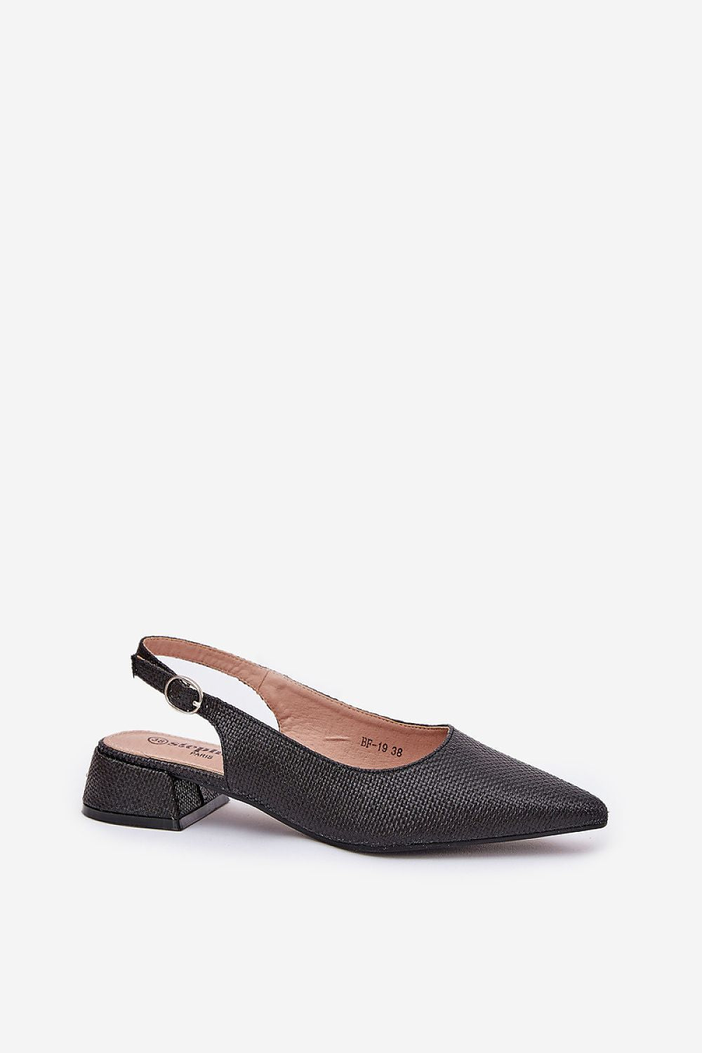 Merdalia Pointed-Toe Woven Sandals with ankle strap and textured design in black, suitable for warm weather elegance.