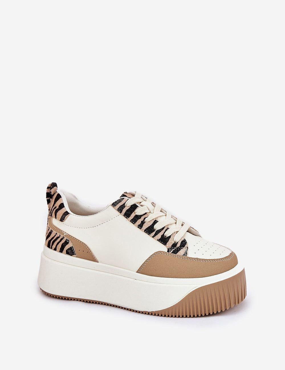 Vervonne animal pattern platform sneaker with eco leather and thick sole for urban style.