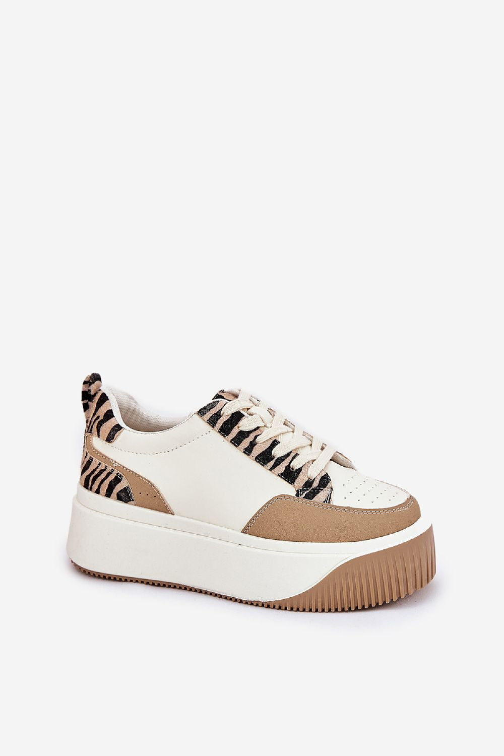 Vervonne animal pattern platform sneaker with eco leather and thick sole for urban style.