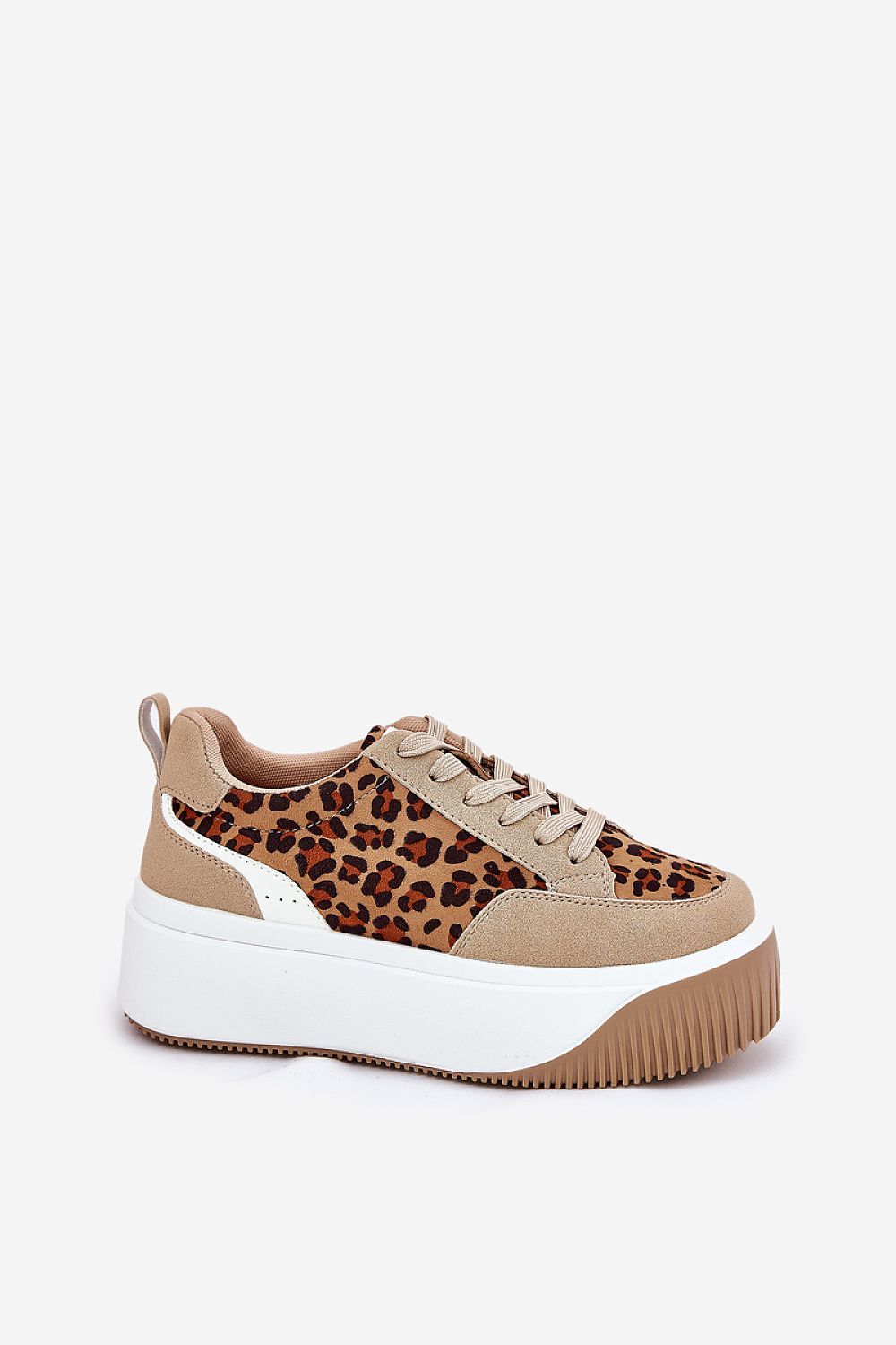 Vervonne Animal Pattern Platform Sneakers with eco leather upper, thick 5 cm platform, and cushioned foam insole for urban style.