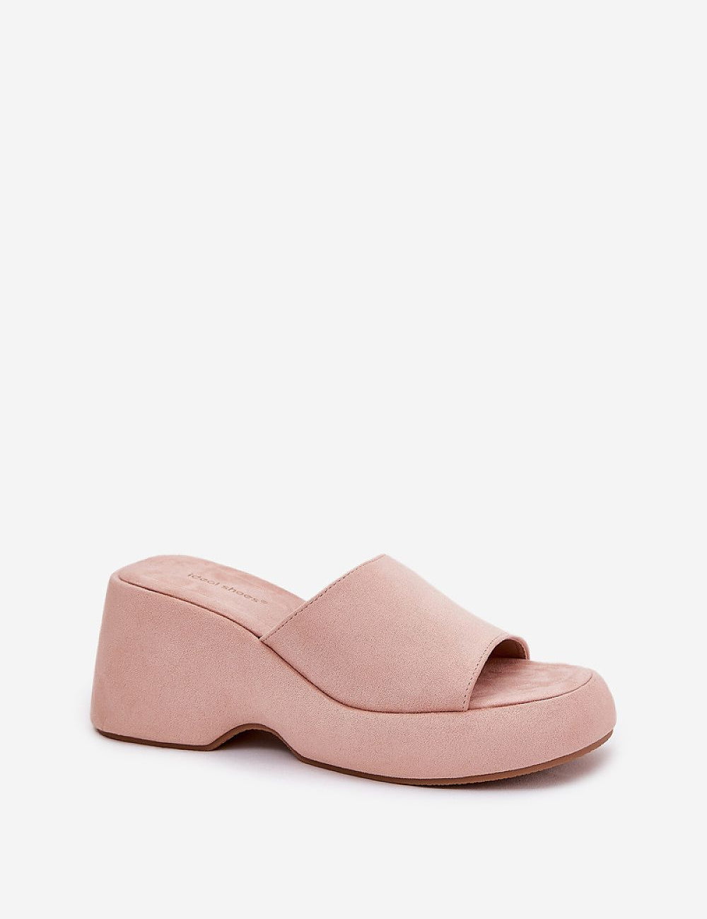 Alt Tag: Zalhera Elevated Textile Wedge Sandals in pink with open-toe and suede-like finish, featuring a high platform and woven texture.