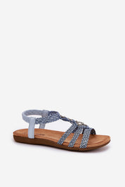 Elessa Woven Strap Sandals with braided eco-leather straps, soft suede insole, and elastic heel strap for summer comfort.