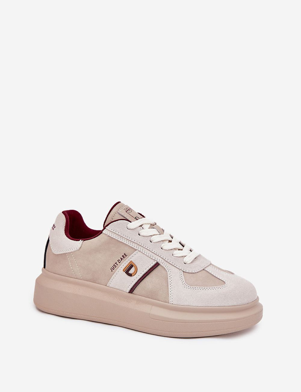 Caravelle Mixed-Leather Sneakers with platform, combining smooth leather and suede for comfort and style, featuring a memory foam insole.