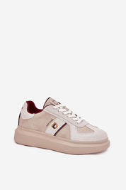 Caravelle Mixed-Leather Sneakers with platform, combining smooth leather and suede for comfort and style, featuring a memory foam insole.